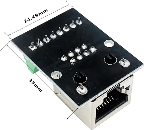 Miniatura 4 de 2 unids RJ45 Ethernet solo conector hembra placa de ruptura, 0.100 in paso RJ45 tornillo placa adaptador terminal