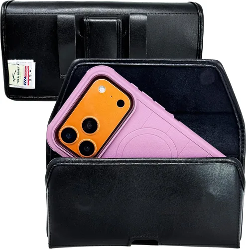 Miniatura 16 de Turtleback Clip para cinturón para iPhone 17 ProMax o 17 Plus - Grande - Se adapta con fundas de estilo voluminoso Defender - Nylon negro de alta