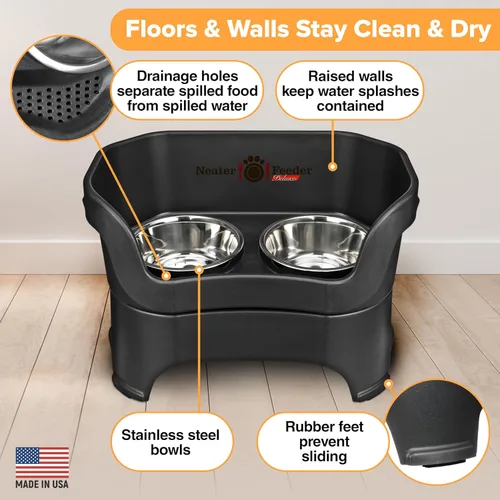 Miniatura 5 de Neater Pet Brands Neater Feeder Deluxe Cuencos para perros a prueba de derrames elevados para perros grandes de más de 40 libras, fabricado en EE.