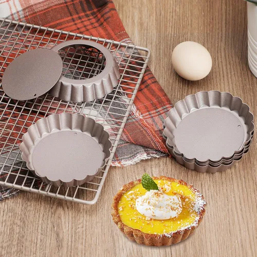 Miniatura 6 de Webake - Molde para muffin y tartas con parte inferior desmontable, Dorado