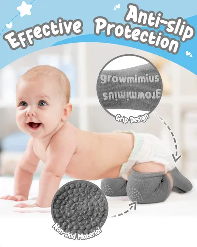 Miniatura 3 de BOSONER Calcetines antideslizantes para bebés, niños y niñas, el mejor regalo para bebés, rodilleras unisex para bebés y niños pequeños