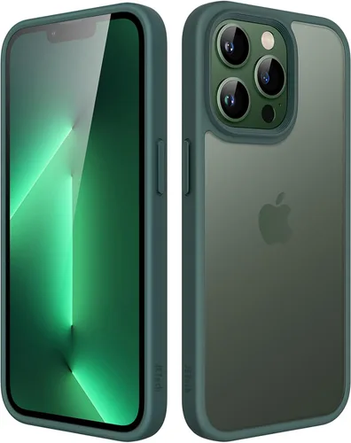 Miniatura 14 de JETech Funda mate para iPhone 13 de 6.1 pulgadas, a prueba de golpes, protección contra caídas de grado militar, cubierta trasera translúcida