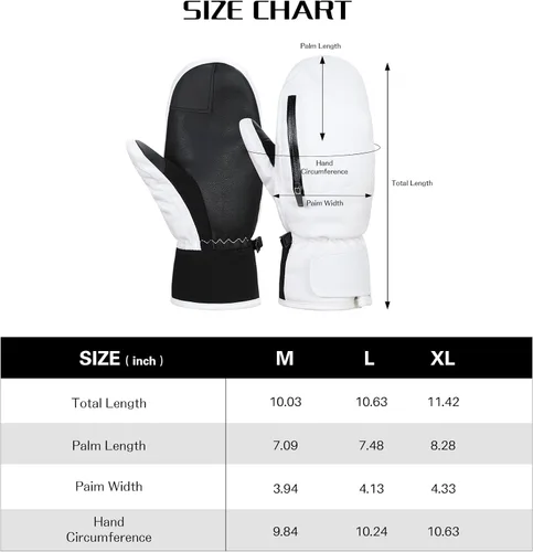 Miniatura 5 de Durio Guantes de esquí impermeables para mujeres y hombres, guantes de esquí para mujeres y hombres, guantes de nieve para pantalla táctil, guantes