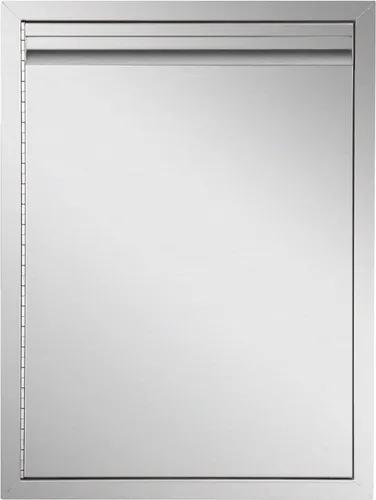 Puerta de cocina para exteriores, 18 pulgadas de ancho x 21 pulgadas de alto, panel de puerta de doble pared de acero inoxidable, parrilla de una
