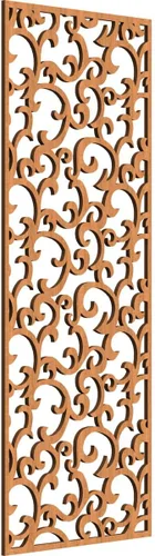 Miniatura 195 de Wheatland Paneles de pared decorativos de madera con calado, 9 3/8 pulgadas de ancho x 24 3/8 pulgadas de alto x 1/4 de alto, nogal