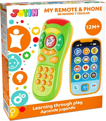 Miniatura 8 de JOYIN Teléfono de juguete para bebé, control remoto y teléfono inteligente con música, divertidos juguetes musicales de aprendizaje para bebés