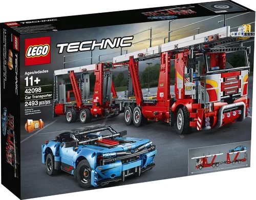 Miniatura 4 de LEGO Technic Car Transporter 42098 - Juego de construcción de camión y remolque con automóvil azul, mejor juguete de ingeniería y STEM para niños
