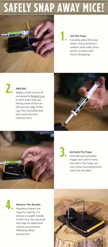 Miniatura 7 de Trampas de presión pequeñas para ratones de Grandpa Gus, control de plagas, plástico duradero, resorte de acero inoxidable potente y disparador muy
