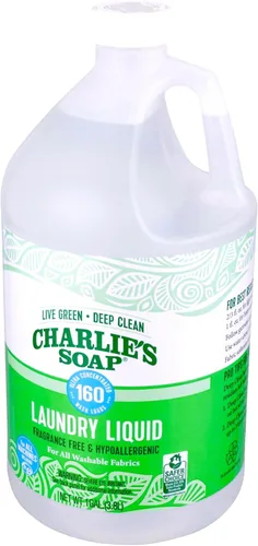 Miniatura 4 de Charlie's Soap Detergente líquido para ropa sin fragancia, 160 cargas (128 onzas, 1 paquete)
