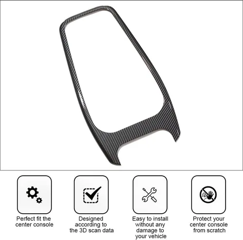 Miniatura 3 de BestEvMod para la cubierta de pegatinas de la consola central del Mach E, accesorios compatibles con Mustang Mach-E 2021-2025 (fibra de carbono)