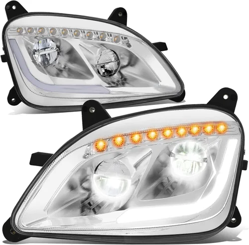Miniatura 12 de DNA MOTORING HL-HAY-013-BK - Par de anillos de halo LED duales, señales de giro secuenciales, faros delanteros para proyector de haz alto/bajo, Negro