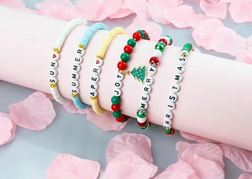 Miniatura 4 de DUQGUHO 3500 cuentas de letras acrílicas del alfabeto de la A a la Z, cuentas redondas blancas de 26 letras para hacer joyas, pulseras, accesorios
