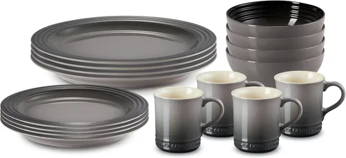Miniatura 9 de Le Creuset Juego de vajilla de gres, 16 piezas, Cerise