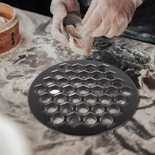 Miniatura 9 de DOITOOL Molde ruso para hacer ravioles para hacer albóndigas, pelmeni, molde de metal, pelmeni, máquina de albóndigas de carne, cortador