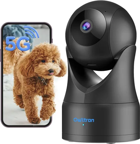 Miniatura 3 de owltron Cámara de seguridad para interiores, 360 cámaras caseras panorámicas/inclinables con detección de movimiento, cámara para mascotas
