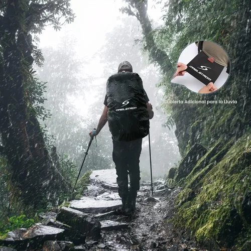 Miniatura 4 de Mochila de senderismo Maelstrom, mochila de camping, mochila de senderismo impermeable de 40 l con cubierta para la lluvia, mochila de viaje ligera