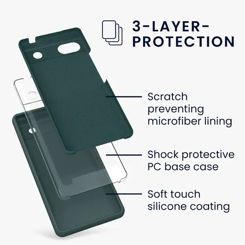 Miniatura 545 de kwmobile Funda Compatible con Google Pixel 6 Pro - Funda de teléfono de silicona TPU con acabado suave - Azul Arrecife