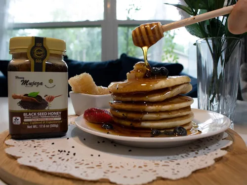 Miniatura 5 de Miel de semillas negras con jalea real, no mezclada con aceite o polvo, sin gluten, sin OMG, miel orgánica, refuerzo inmunológico, miel cruda 100%