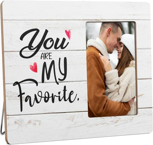 Miniatura 12 de Marco de fotos para parejas, regalos para mujeres, I Will Love You Until The Cows Come Home, marcos de fotos de madera, 4 x 6 pulgadas