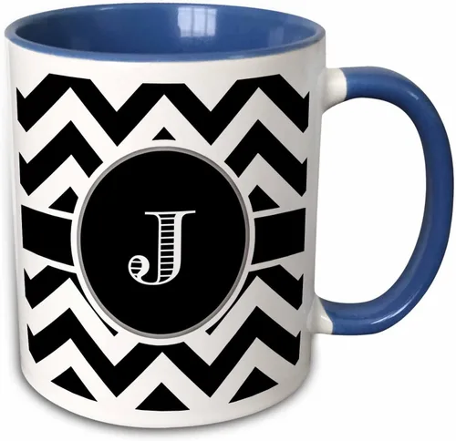 Miniatura 10 de 3dRose Taza, 15oz, Negro/Blanco