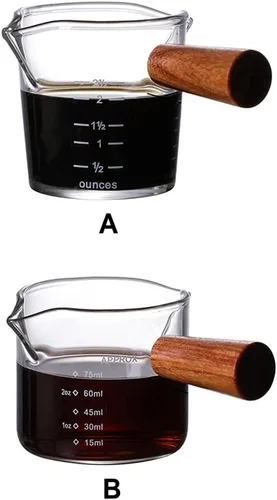Miniatura 5 de Ochine Vasos de chupito de espresso, vaso medidor, vaso de chupito de espresso, 3.4 fl oz, jarra triple para barista, boquilla individual, vaso