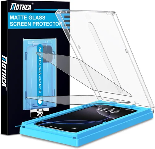 Mothca Paquete de 2 protectores de pantalla de vidrio mate para iPhone 17 Pro Max/iPhone 16 Pro Max de 6.9 pulgadas [caja de ajuste automático sin