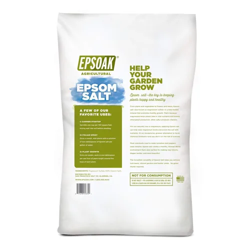 Miniatura 2 de Epsoak Sal de Epsom Sulfato de magnesio de grado agrícola de 18 libras. Bolsa resellable a granel para jardinería y cuidado del césped, fabricada