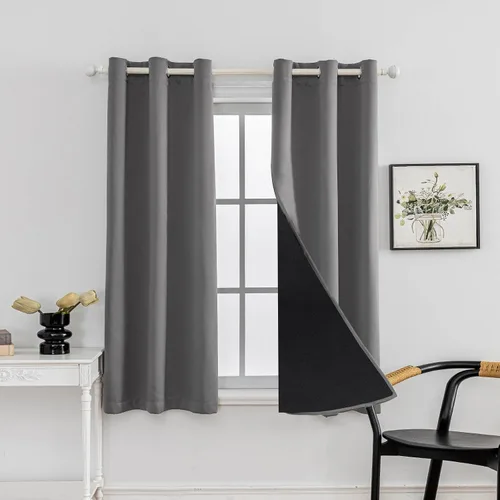 Miniatura 21 de Anytime Juego de 2 paneles de cortinas 100% opacas, con aislamiento térmico para dormitorio, paneles de sombreado completo