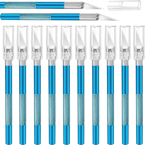 Miniatura 13 de Juego de 15 cuchillos Exacto, cuchillos para pasatiempos, suministros de regreso a clases, kit de cuchillos para manualidades, manualidades, álbumes
