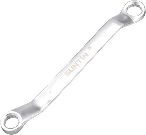 Miniatura 28 de uxcell Llave métrica de extremo de caja doble de 0.512 in x 0.630 in con desplazamiento de 12 puntos, cromada, acero Cr-V
