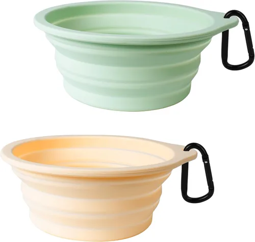 Miniatura 14 de PetBonus - 2 unidades de tazones plegables de silicona para perros, libres de BPA, aptos para lavavajillas, portátiles, plegables, expandibles