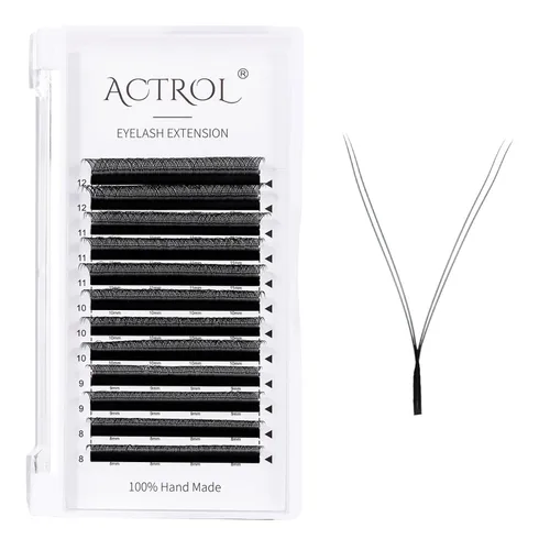 YY - Pestañas de extensión de pestañas negras rizo C 0.003 in, 0.315-0.472 in, mezcla 4D, extensión de volumen de pestañas, abanicos fáciles, en
