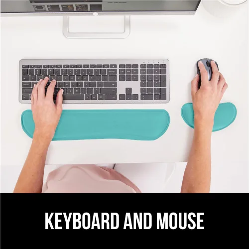 Miniatura 8 de Gorilla Grip - Reposamuñecas ergonómico de espuma viscoelástica de gel suave para teclado y mouse, antideslizante, para aliviar el dolor al Negro