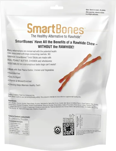 Miniatura 3 de Smartbones 1200 unidades Twists-mantequilla de maní, talla única (paquete de 24)