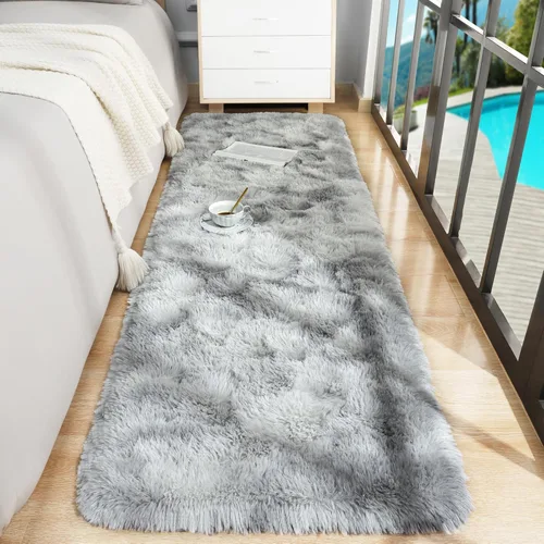 Miniatura 33 de Foxmas - Alfombra para centro de habitación, esponjosa y ultrasuave, para dormitorio, habitación de los niños, habitación del bebé, afelpada, Azul