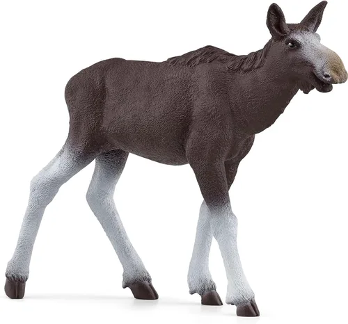 Miniatura 3 de Schleich Wild Life - Juego de juguetes de animales del bosque de América del Norte con alce natural realista y ternero, regalo para niños pequeños