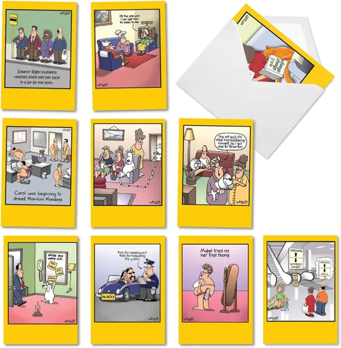 Miniatura 12 de NobleWorks Juego de 10 tarjetas de felicitación en blanco para todas las ocasiones con sobres de 5 x 7 pulgadas (10 diseños, 1 cada uno) Life's a