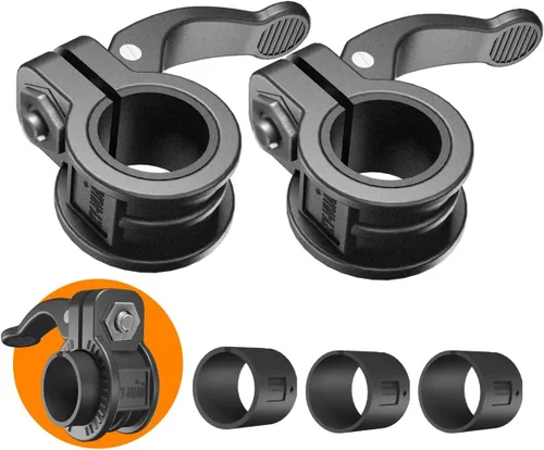 Mini clips de barra de 1 pulgada I collar de barra ajustable de varios tamaños I Abrazaderas de barra de 1 pulgada, clips de peso de liberación Negro