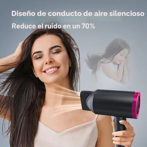 Miniatura 7 de ANNE BETTY Secador de pelo iónico con difusor, potente secador de pelo de 1800 W para mujeres y hombres, secador de pelo de secado rápido