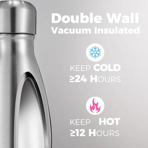 Miniatura 3 de Volhoply Botellas de agua aisladas de 25 onzas, paquete de 1/2/4, termo de acero inoxidable de doble pared que mantiene el frío y el calor, botella