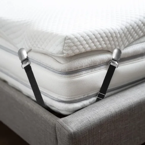 Miniatura 4 de Boao 24 correas de clips para sábanas de cama, resistentes y ajustables, soporte de cama ajustable, sujetadores de sábana de esquina para el hogar