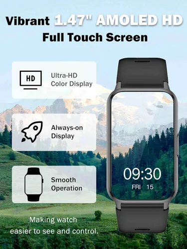 Miniatura 6 de KPEP Reloj de fitness para hombres y mujeres (HK72-Plata)