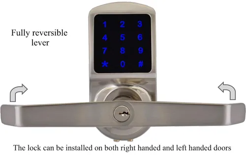 Miniatura 2 de SCYAN X3 - Cerradura inteligente para puerta de entrada sin llave, cerradura de manija SCYAN X3 con acceso de teclado para pantalla táctil, bloqueo