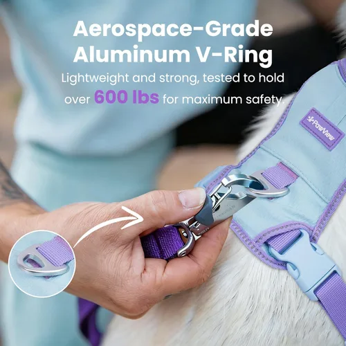 Miniatura 3 de Arnés para perro sin tirones a prueba de fugas para perros pequeños y cachorros, chaleco ligero ajustable con clip frontal y trasero, bolsillo