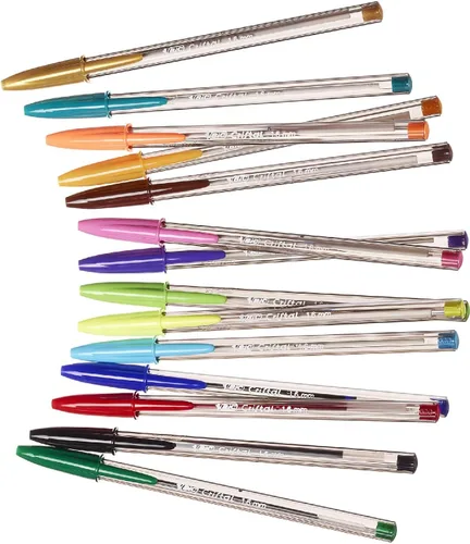 Miniatura 3 de BIC Cristal Bolígrafos multicolor, varios colores, bolígrafos biro para todos los días con punta ancha (0.063 in), paquete de 20