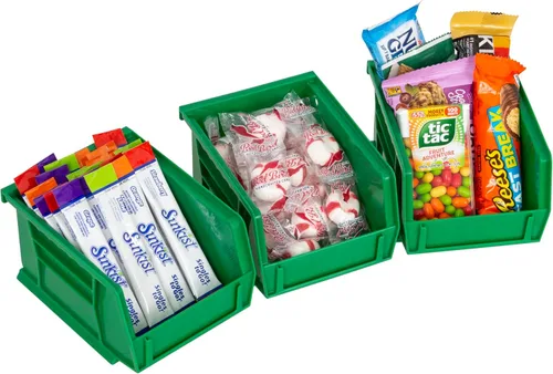 Miniatura 60 de Akro-Mils 30210 AkroBins contenedores de plástico para almacenamiento, se pueden colgar y son apilables, (5 x 4 x 3 pulgadas), color rojo, 6