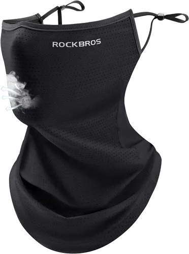 ROCKBROS Polaina para el cuello, bufanda, bandanas, tubo, protección UV, UPF 50+, pasamontañas, pasamontañas, deportes al aire libre, para hombres y
