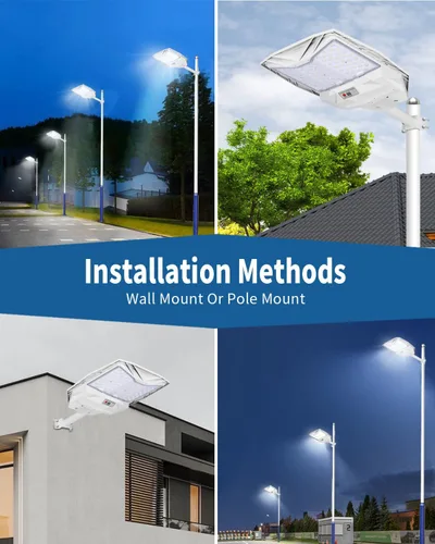 Miniatura 6 de Farolas solares para exteriores, 700000 lúmenes, luces LED brillantes con sensor de movimiento y control remoto, luces de seguridad impermeables