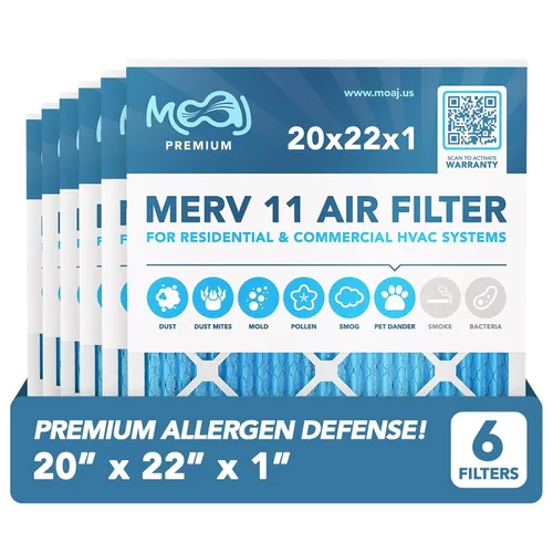 Miniatura 9 de Filtro de aire de 14 x 24 x 1 (paquete de 2) MERV 12 MOAJ Elite Bacterial & Viral Defense Con base en Estados Unidos Filtros de aire