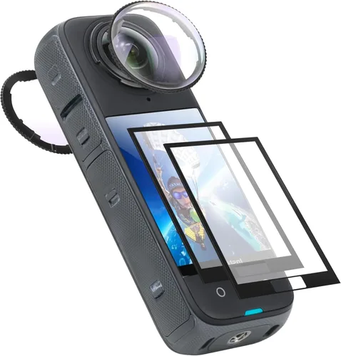 Semaiki Protectores de lente premium para Insta360 X4,2 cubierta de lente de vidrio templado + 2 protectores de pantalla, 92% de transmisión,